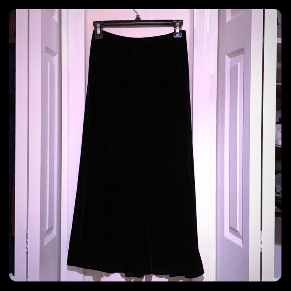 Vintage Black Velvet Mermaid Skirt